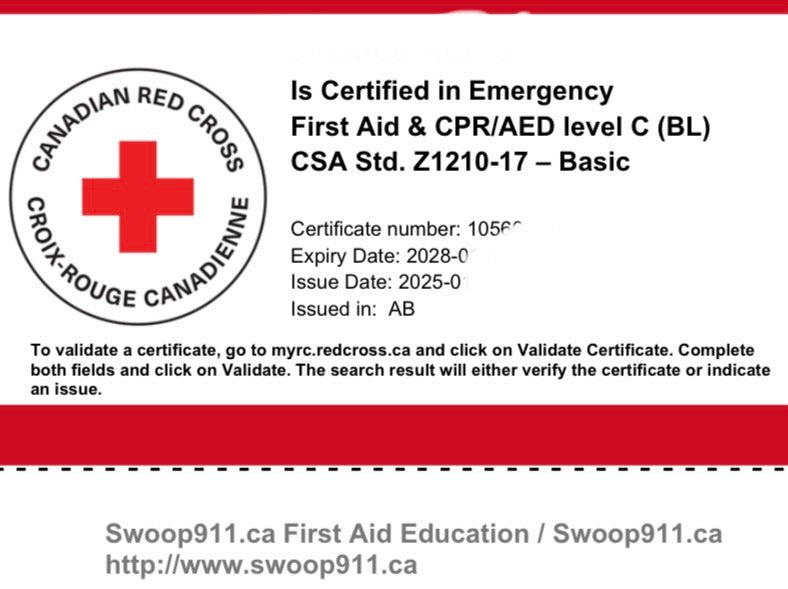 EMERGENCY First Aid Course (BLENDED) w/ CPR/AED - CSA Standard Z1210-17 Basic