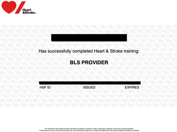 BLS (HCP) Provider Course or BLS RECERT Course (BLENDED)