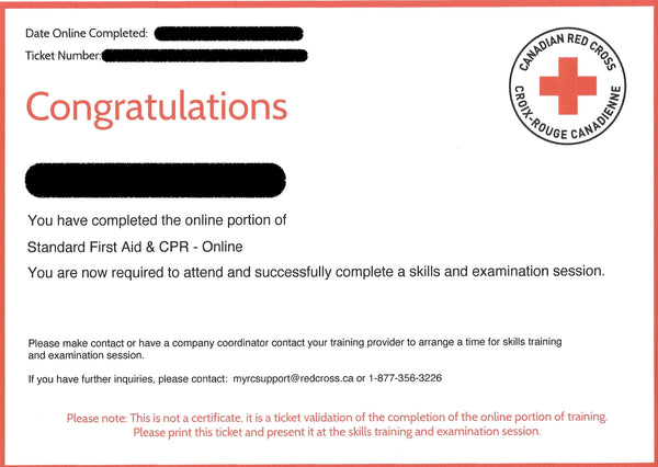 STANDARD First Aid RECERT (BLENDED) w/ CPR/AED