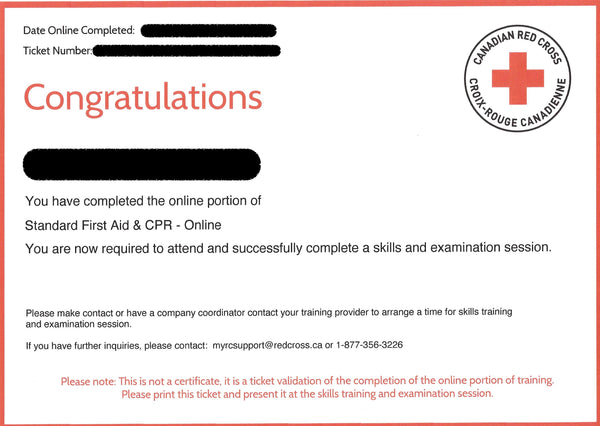STANDARD First Aid Course w/ CPR/AED (BLENDED)